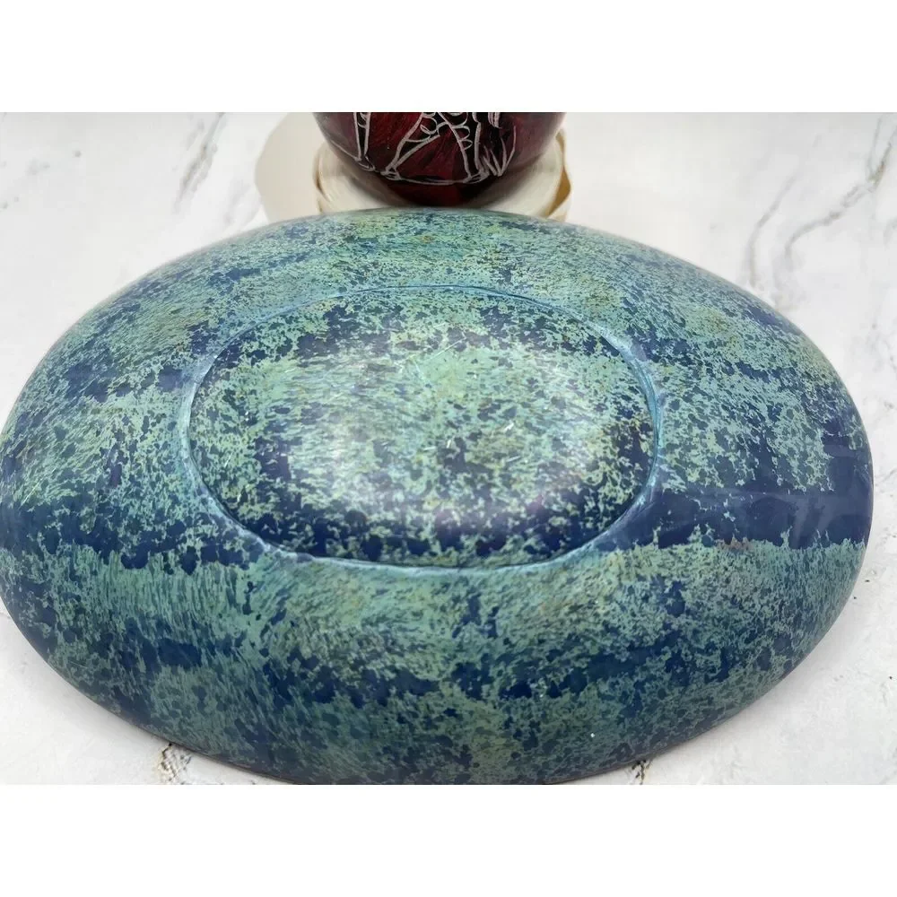 Handmade African‎ Elephant Oval Soapstone Plate & Giraffe Egg